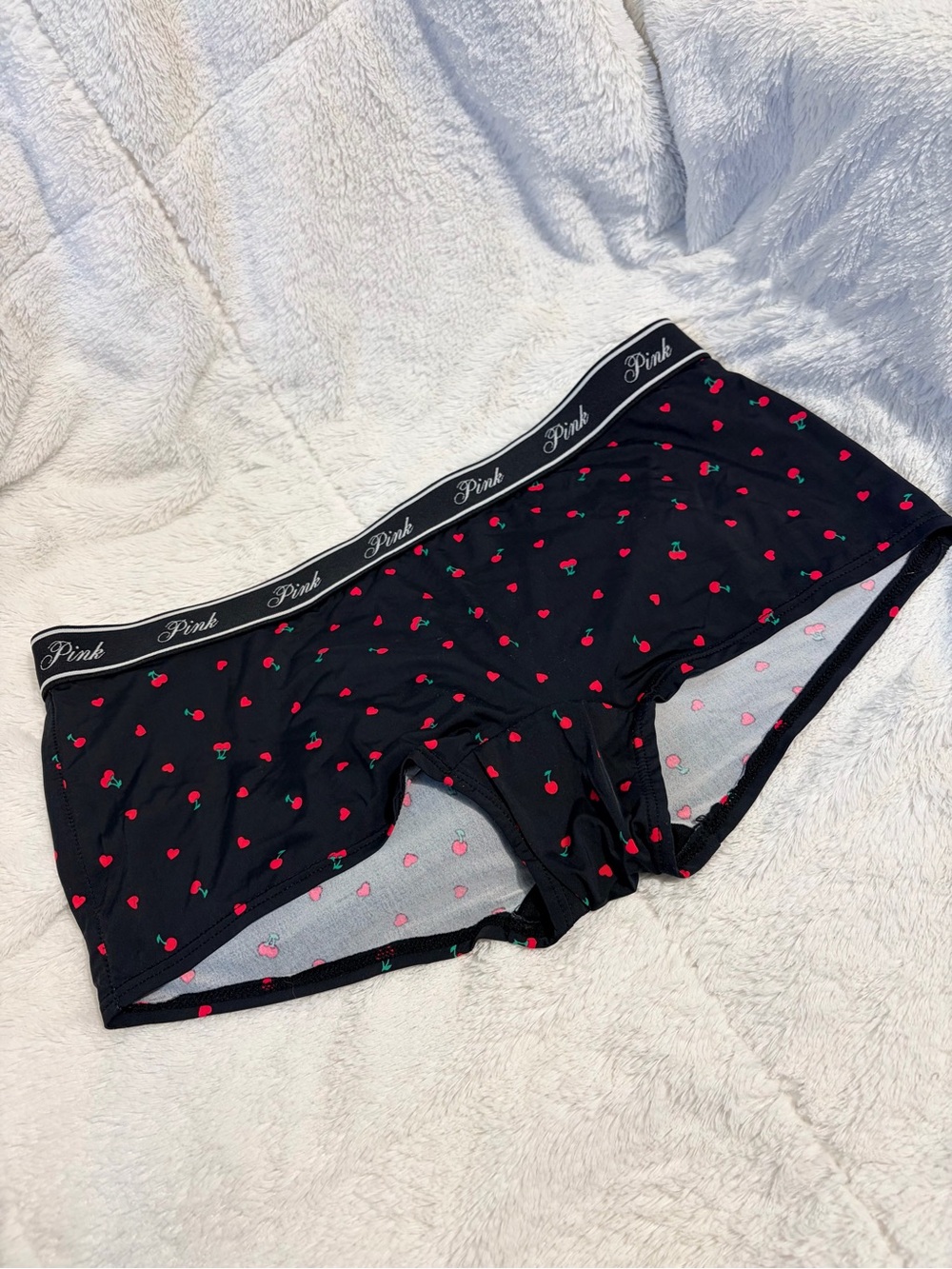 PINK Cherry Print Boyshort Panties